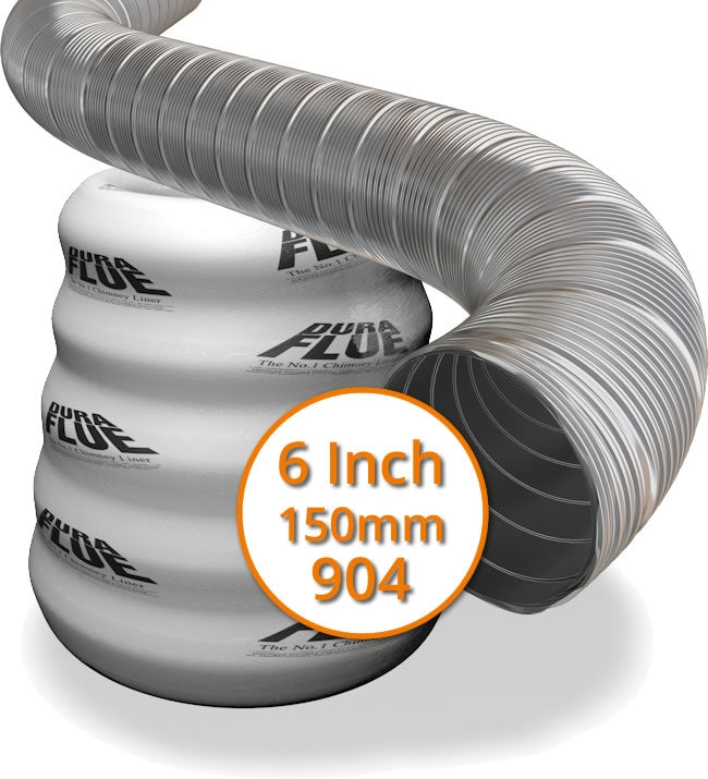 Load image into Gallery viewer, Dura Flue 6 Inch (150mm) 904 Grade Flexible Flue Liner