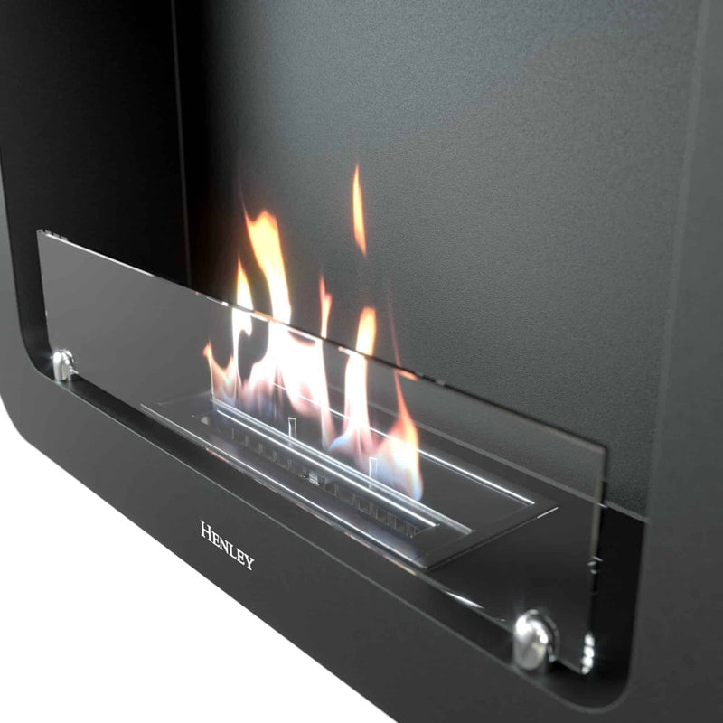 Load image into Gallery viewer, Henley Crete Wall Mounted Bioethanol Stove flame close up