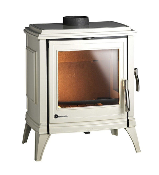 Invicta Sedan M Ivory Enamel 10kW Wood Burning Ecodesign Stove