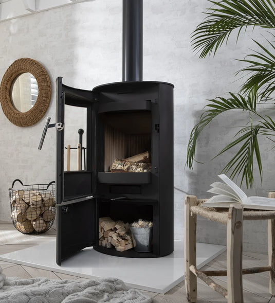 Arada Lagom 4 Wood Burning Stove doors opens