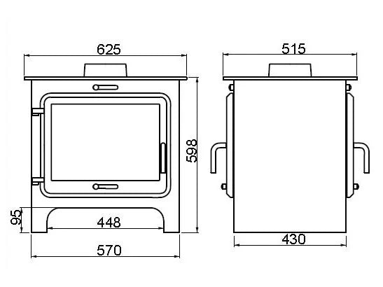 Load image into Gallery viewer, Ekol Clarity DS 14kW Wood Burning / Multifuel Stove