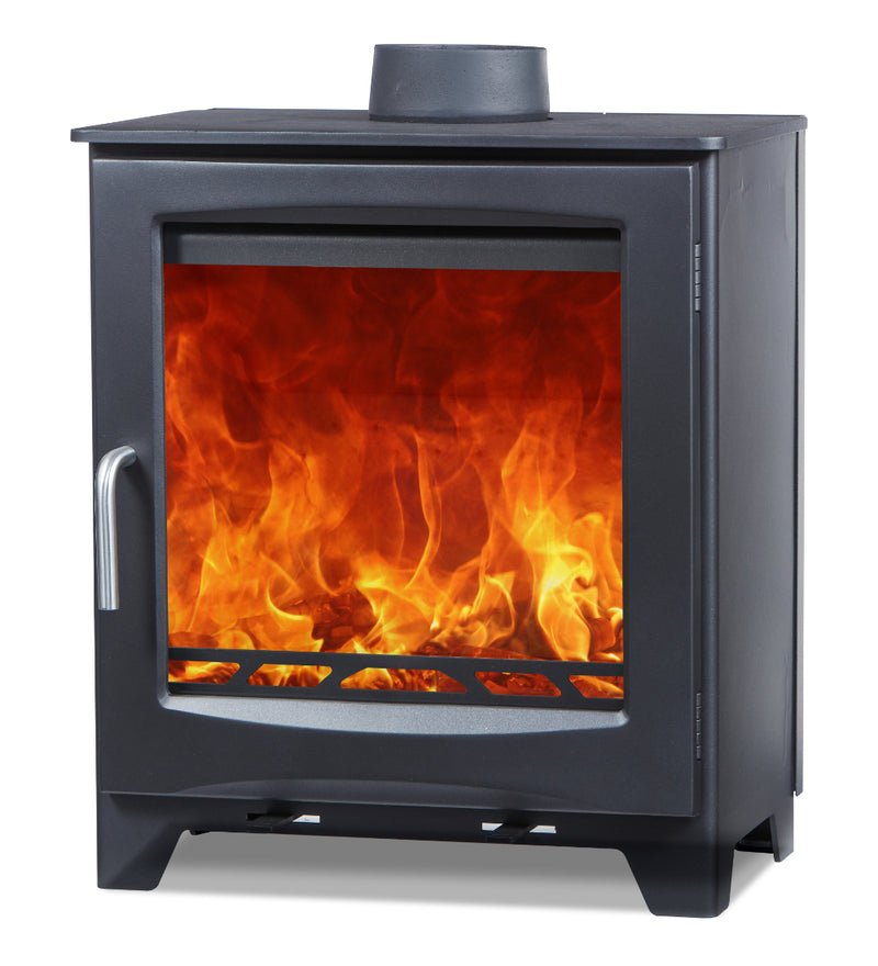 Load image into Gallery viewer, Woodford Didsbury 5 Wide Wood Burning / Multifuel Stove side view