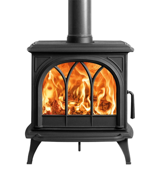 Stovax Huntingdon 30 Wood Burning / Multifuel Ecodesign Stove - Arched Door front view