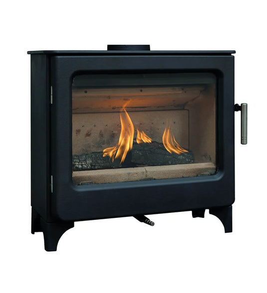Mendip Ashcott Wide Wood Burning Ecodesign Stove side view