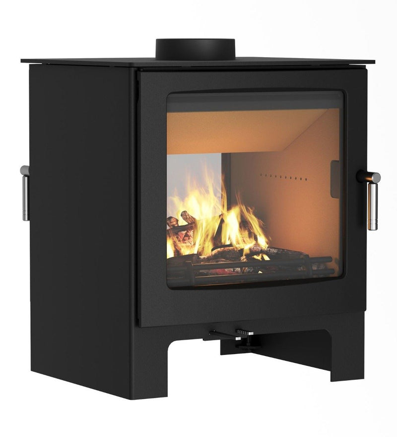 Load image into Gallery viewer, Mendip Woodland Double Sided Wood Burning Ecodesign Stove side view
