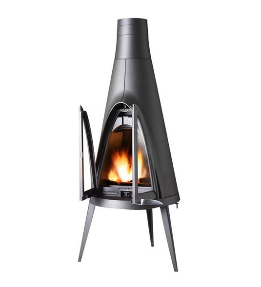 Invicta Tipi 10kW Wood Burning Ecodesign Stove doors open