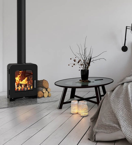 Saltfire ST2 Wood Burning / Multifuel Ecodesign Stove sideview