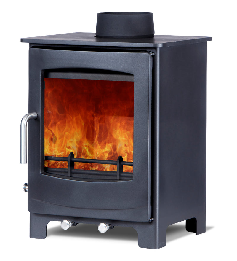 Load image into Gallery viewer, Woodford Turing 5 Multifuel Wood Burning Stove side view