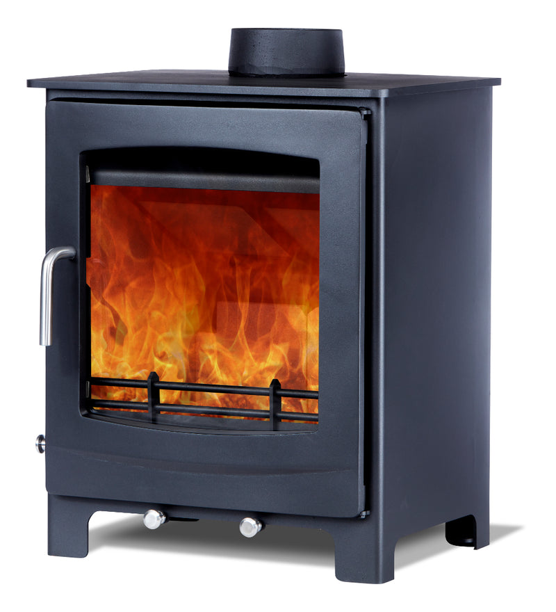 Load image into Gallery viewer, Woodford Turing 5X Multifuel Wood Burning Stove side view