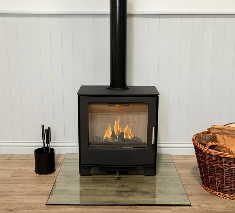 Load image into Gallery viewer, Mendip Woodland DC Wood Burning / Multi Fuel Ecodesign Convector Plus Stove front view