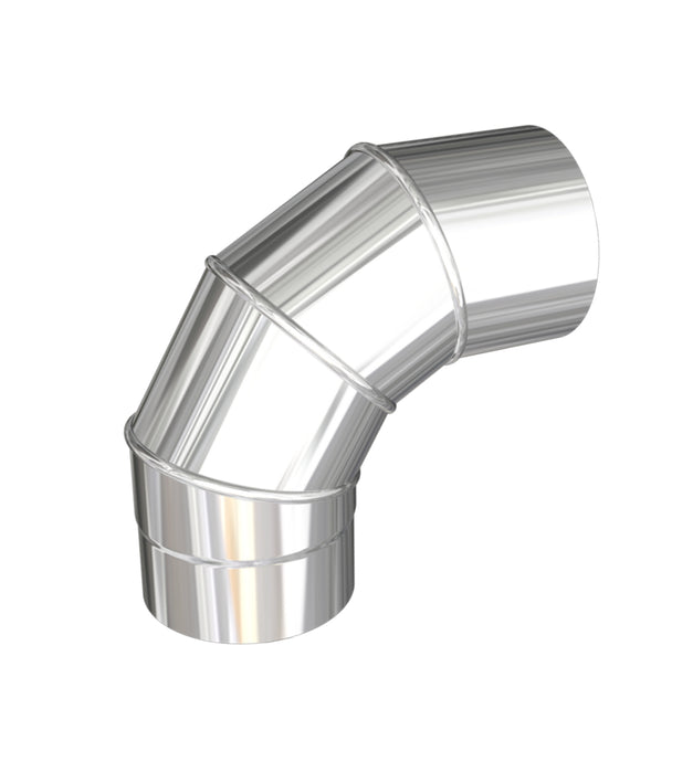 125mm Diameter - Stove Pipe 90 Degree Bend - Stainless Steel