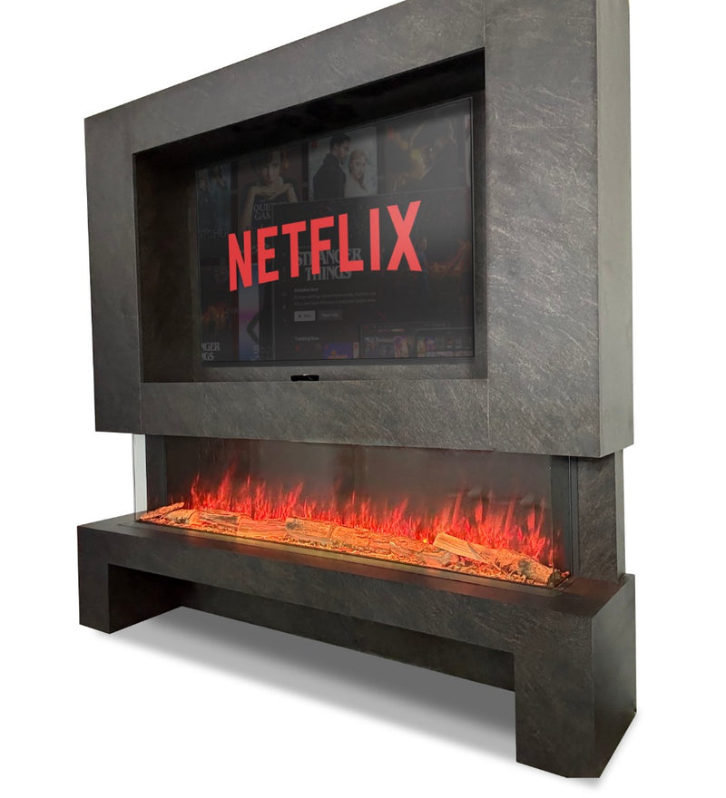 Load image into Gallery viewer, Hestia 1308 Electric Fire &amp; Austin 1308 Media Wall Package side view
