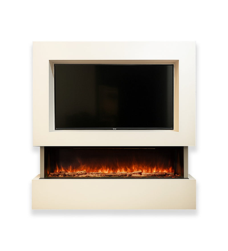 Load image into Gallery viewer, Hestia 1308 Electric Fire &amp; Denver 1308 Media Wall Package front view
