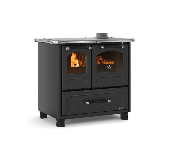 Load image into Gallery viewer, La Nordica Family 4.5 Wood Burning Range Cooker black
