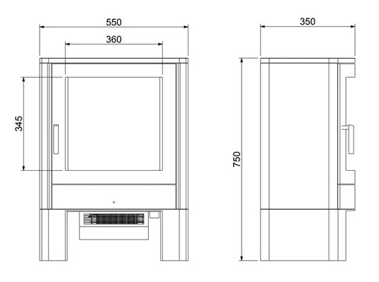 Celsi Electristove Hologram Genesis Electric Stove dimensions