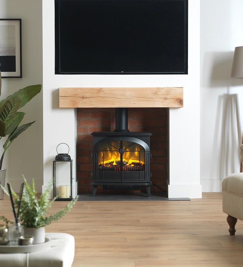 Load image into Gallery viewer, Dimplex Leckford Black Electric Stove front view
