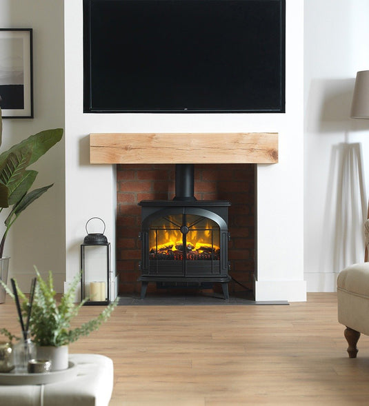 Dimplex Leckford Black Electric Stove front view