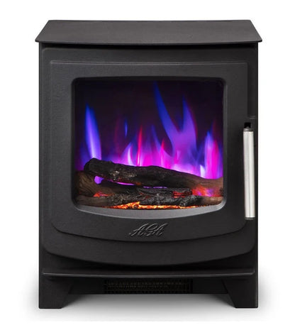 AGA Ellesmere EC5 Electric Stove showing blue flames