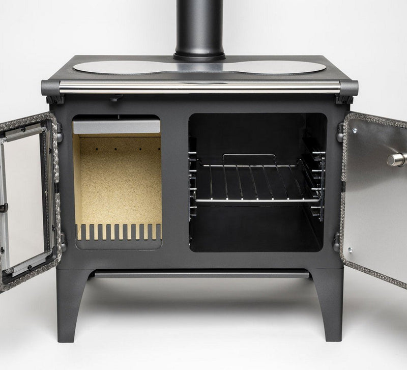 Load image into Gallery viewer, Esse Lightheart Wood Burning Ecodesign Range Cooker all doors open

