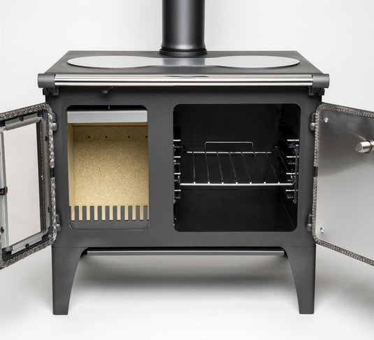 Esse Lightheart Wood Burning Ecodesign Range Cooker all doors open