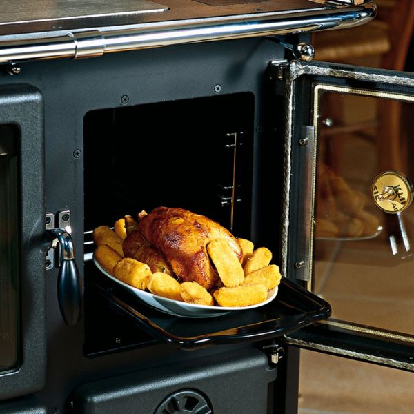 Load image into Gallery viewer, La Nordica Rosetta 5.0 Wood Burning Range Cooker oven door open
