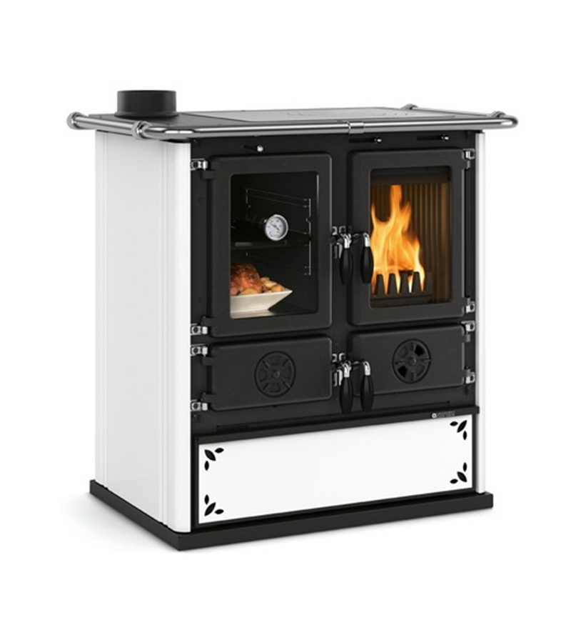 Load image into Gallery viewer, La Nordica Rosetta Sinistra 5.0 Steel Wood Burning Range Cooker in white
