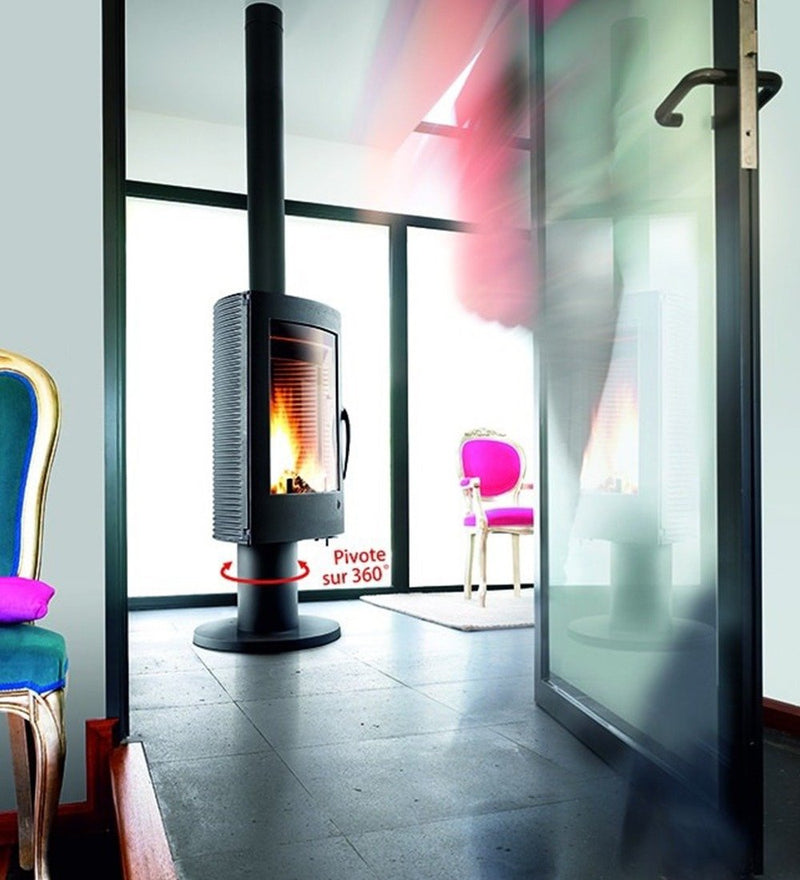 Load image into Gallery viewer, Invicta Pharos 12kW 360 Degree Rotating Wood Burning Ecodesign Stove
