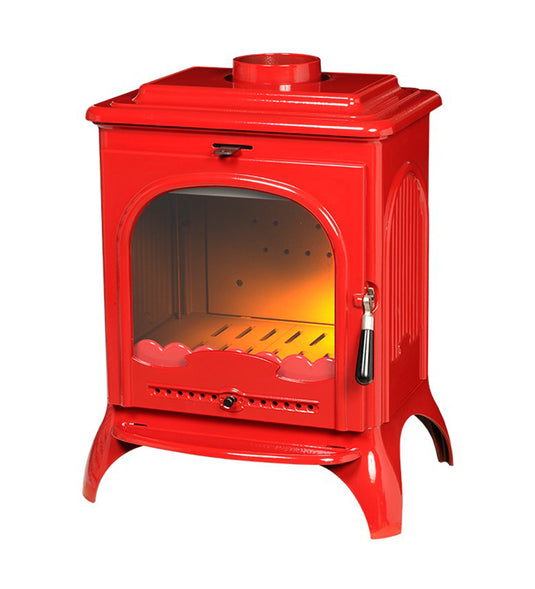 Invicta Seville 2 Red Enamel 7kW Wood Burning Ecodesign Stove